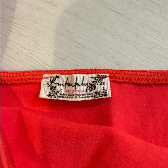 Free People Intimately Red Tie-Strap Bralette Top SZ M - Picture 2 of 4
